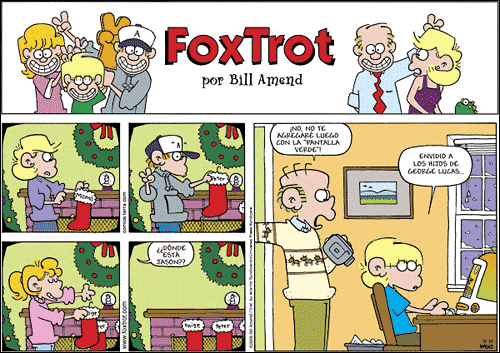 Dec 24 Foxtrot Comic, in Spanish